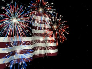 July_4th_Fireworks_and_American_Flag