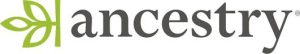 Logo: Green leaf. Text: Ancestry